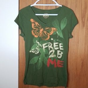 Mudd Free 2B Me Green T-Shirt